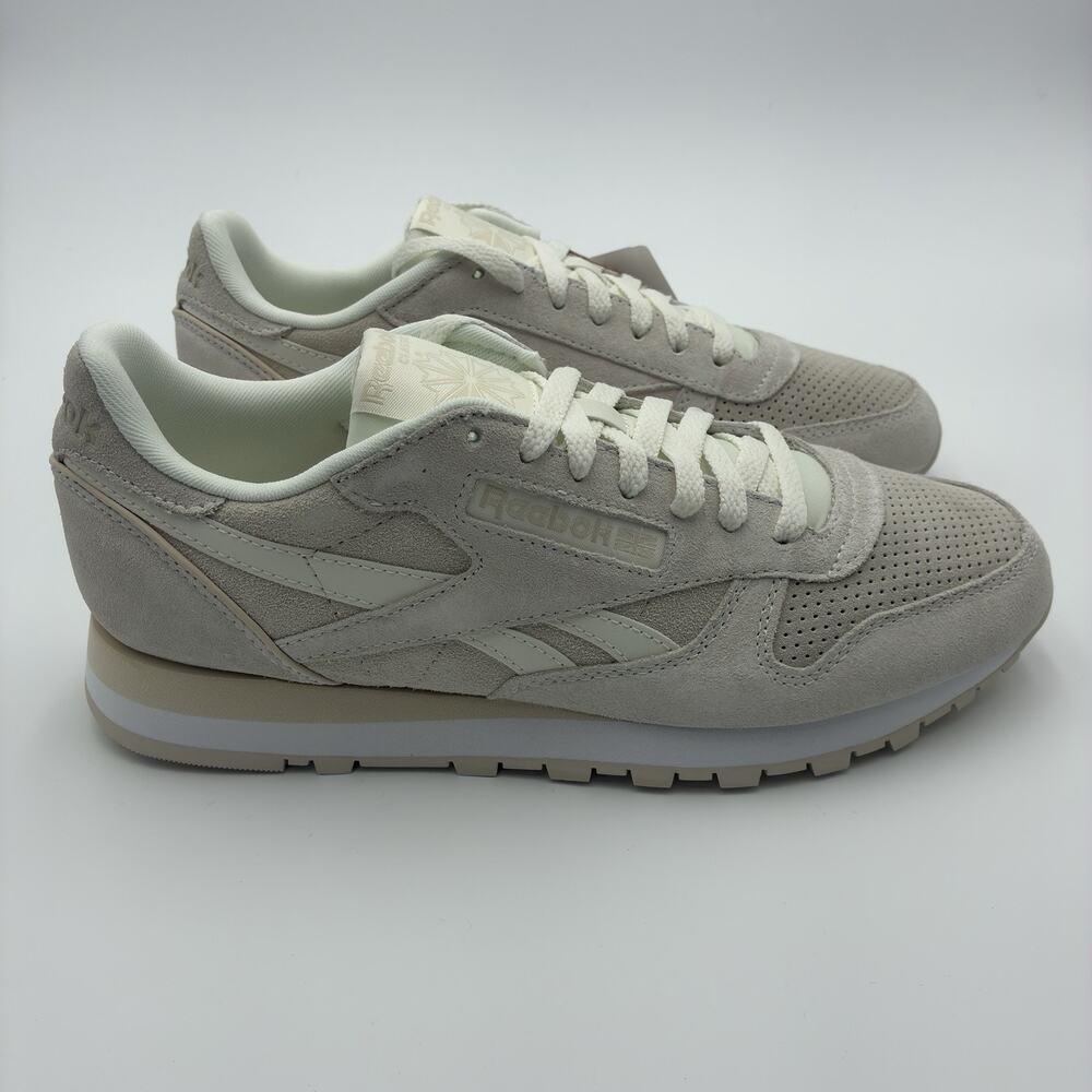 Reebok Classic Leather Chalk Sand White Suede Sneakers Men’s 10 New